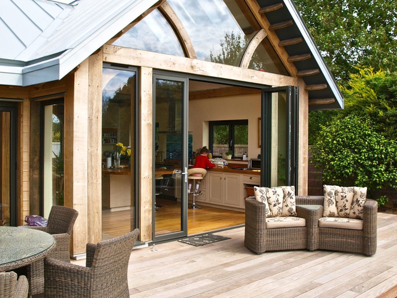 Concertina bifold aluminium doors Malvern and West Mids